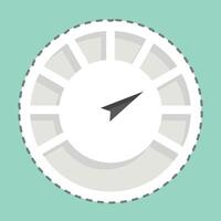 Sticker line cut Speedometer. related to Speed symbol. design editable vector