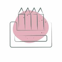 Icon Colour Pencil. related to Kindergarten symbol. Color Spot Style. design editable vector