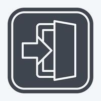 Icon Exit. related to Public symbol. glyph style. design editable vector