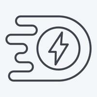 Icon Boost. related to Speed symbol. line style. design editable vector