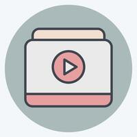 Icon Online . related to Hobbies symbol. color mate style. design editable vector