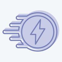 Icon Flash. related to Speed symbol. two tone style. design editable vector