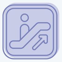 Icon Escalator. related to Public symbol. two tone style. design editable vector