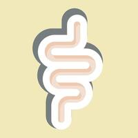Sticker Intestine. related to Healthcare symbol. design editable vector