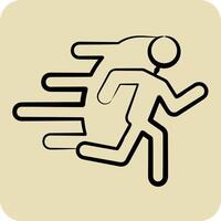 Icon Run. related to Speed symbol. hand drawn style. design editable vector