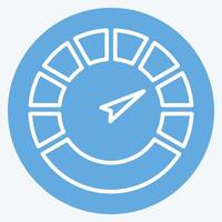 Icon Speedometer. related to Speed symbol. blue eyes style. design editable vector