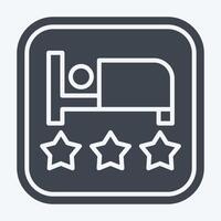 Icon Hotel. related to Public symbol. glyph style. design editable vector