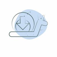 Icon Slow. related to Speed symbol. Color Spot Style. design editable vector