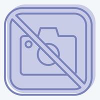 Icon No Photo. related to Public symbol. two tone style. design editable vector