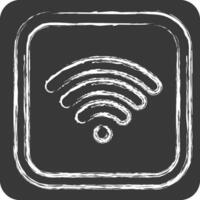 Icon Wifi. related to Public symbol. chalk Style. design editable vector
