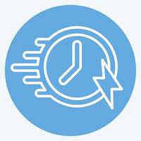 Icon Velocity. related to Speed symbol. blue eyes style. design editable vector
