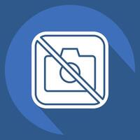 Icon No Photo. related to Public symbol. long shadow style. design editable vector