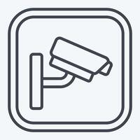 Icon Cctv. related to Public symbol. line style. design editable vector