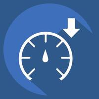 Icon Accelerate. related to Speed symbol. long shadow style. design editable vector