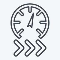Icon Rapid. related to Speed symbol. line style. design editable vector