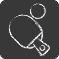 Icon Table Tenis. related to Hobbies symbol. chalk Style. design editable vector