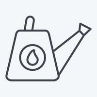 Icon Watering Can. related to Hobbies symbol. line style. design editable vector