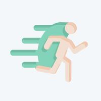 Icon Run. related to Speed symbol. flat style. design editable vector