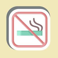 Sticker No Smoking. related to Public symbol. design editable vector