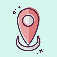 Icon Location. related to Healthcare symbol. MBE style. design editable vector