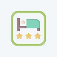 Icon Hotel. related to Public symbol. flat style. design editable vector