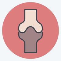 Icon Bone. related to Healthcare symbol. color mate style. design editable vector