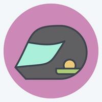 Icon Helmeticon. related to Hobbies symbol. color mate style. design editable vector