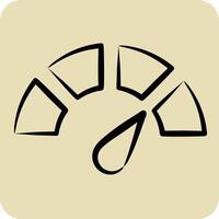 Icon Indicator. related to Speed symbol. hand drawn style. design editable vector