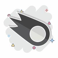 Icon Comet. related to Speed symbol. comic style. design editable vector