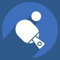 Icon Table Tenis. related to Hobbies symbol. long shadow style. design editable vector