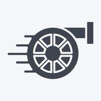 Icon Turbo. related to Speed symbol. glyph style. design editable vector