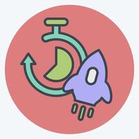 Icon Productivity. related to Speed symbol. color mate style. design editable vector