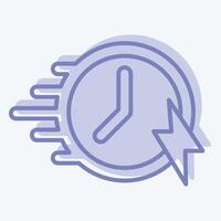Icon Velocity. related to Speed symbol. two tone style. design editable vector