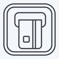 Icon ATM. related to Public symbol. line style. design editable vector