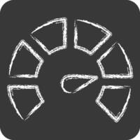 Icon Gauge. related to Speed symbol. chalk Style. design editable vector