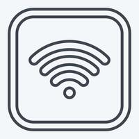 Icon Wifi. related to Public symbol. line style. design editable vector