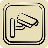 Icon Cctv. related to Public symbol. hand drawn style. design editable vector