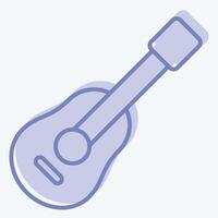 Icon Guitar. related to Hobbies symbol. two tone style. design editable vector