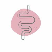 Icon Intestine. related to Healthcare symbol. Color Spot Style. design editable vector