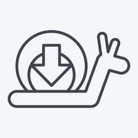 Icon Slow. related to Speed symbol. line style. design editable vector
