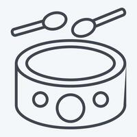 Icon Drumbeat. related to Hobbies symbol. line style. design editable vector