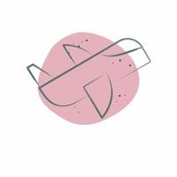 Icon Airplane. related to Hobbies symbol. Color Spot Style. design editable vector