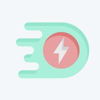 Icon Boost. related to Speed symbol. flat style. design editable vector