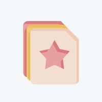 Icon Color Papers. related to Kindergarten symbol. flat style. design editable vector
