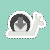 Sticker line cut Slow. related to Speed symbol. design editable vector