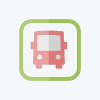 Icon Bus. related to Public symbol. flat style. design editable vector