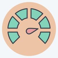 Icon Gauge. related to Speed symbol. color mate style. design editable vector