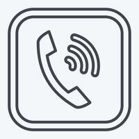 Icon Phone. related to Public symbol. line style. design editable vector