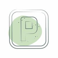Icon Parking. related to Public symbol. Color Spot Style. design editable vector