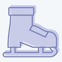 Icon Roller Skates. related to Hobbies symbol. two tone style. design editable vector